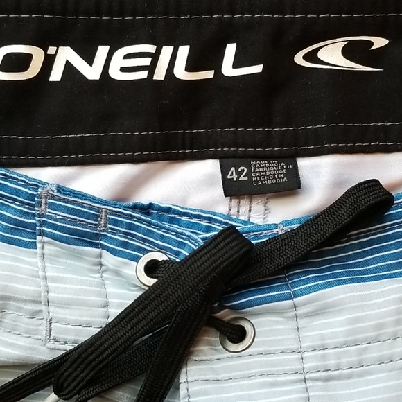 O'Neill striped board shorts tie waist pocket - Picture 5 of 5
